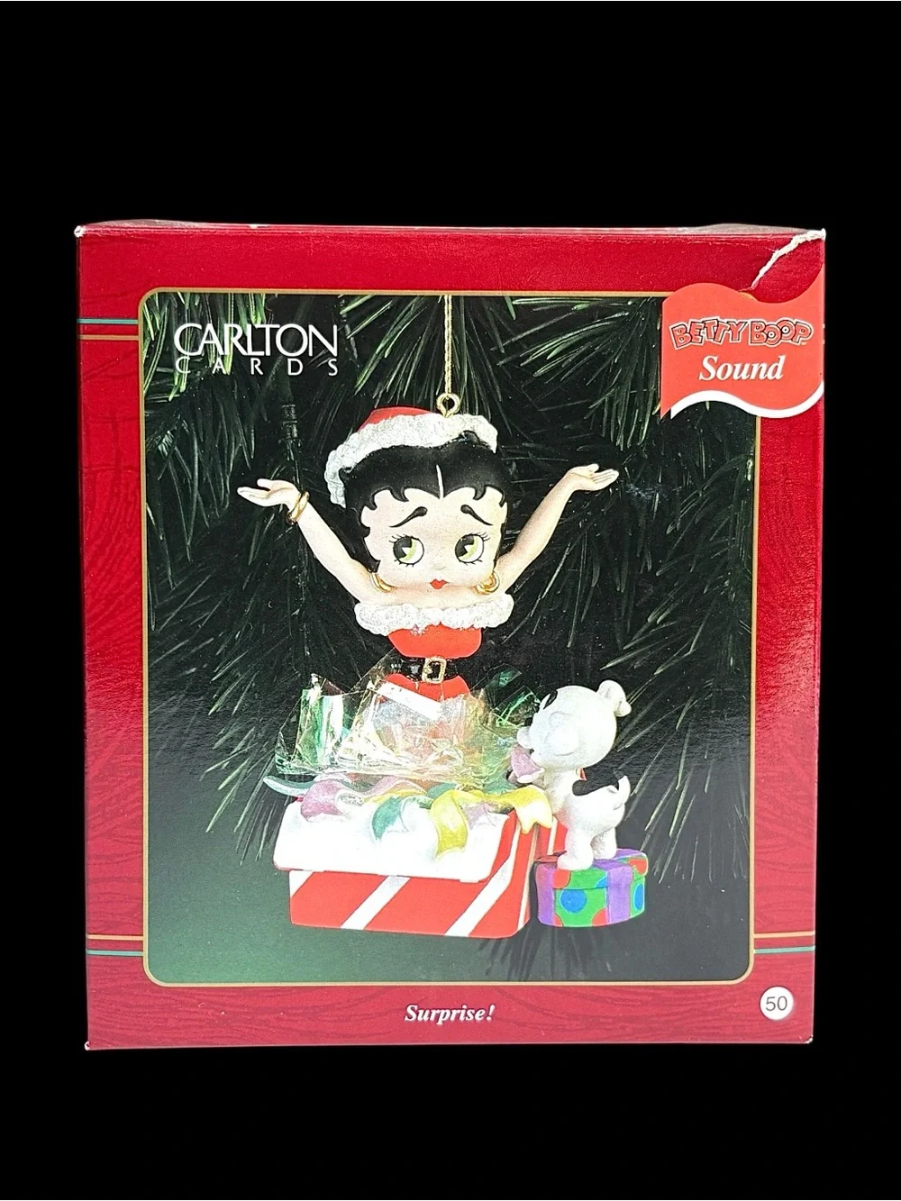 1997 Heirloom Carlton Card Betty Boop Sound Christmas Ornament 